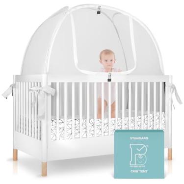 Imagem de Barraca de Berço Pop Up da Pro Baby Safety, Cobertura de Rede Fina para Prevenir Escaladas e Quedas do Bebê e Picadas de Mosquito, Rede de Segurança, Cobertura Estilosa e Resistente para o Berço
