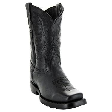 Imagem de Botas infantis de cano longo com bico quadrado da Soto K3004, Preto, 8 Toddler