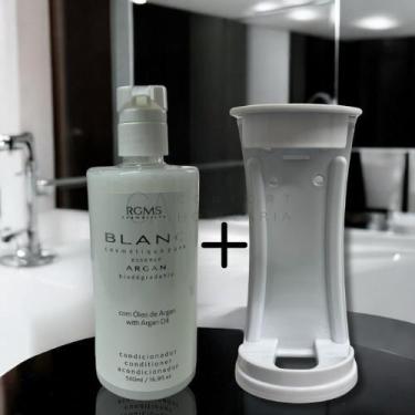 Imagem de Kit Dispenser Condicionador Luxo 500ml Florence Blanc Argan com Suport