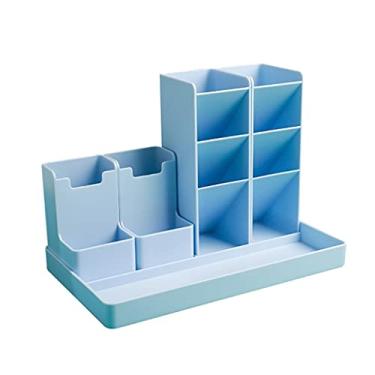 Imagem de Porta-lápis para mesa, artigos de papelaria fofos, casa, escritório, escola, artesanato, arte, suprimento de giz de cera, organizador (branco)