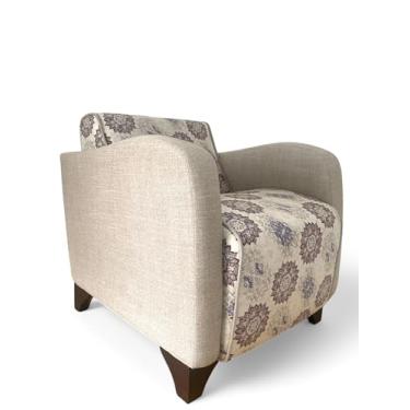 Imagem de Poltrona Decorativa Arte Mandala Floral Bege IA*