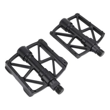 Imagem de Pedais de Ciclismo, Pinos do Lado Duplo Não Escorregador de Alumínio Pedais de Bicicleta de Montanha de Alumínio Pedals Pedais Planos para a Montanha da Estrada (1 par) (Preto)
