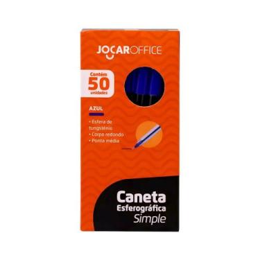 Imagem de Caixa C/50 Caneta Esferográfica Simple Ponta Média Azul - Jocar Office