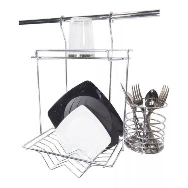 Imagem de Escorredor Suspenso Baby 6 Pratos Porta Talheres Jomer 4341