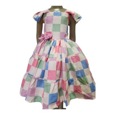 Imagem de Vestido Menina Infantil Elegante Xadrez Arraia Junina - act, 01 ano a 