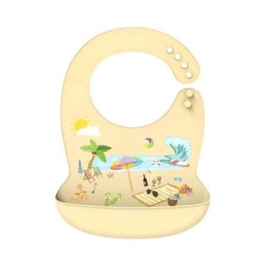 Imagem de Babador de Bebê de Silicone à Prova d'Água - Ajustável com Design de D