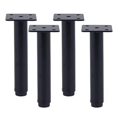 Imagem de Perna de móveis, 4 peças de pernas metálicas, pés modernos, pernas de mesa de ferro DIY, pés de armário de tubo redondo, pernas de sofá de substituição modernas, para sofá de cozinha, armário de TV