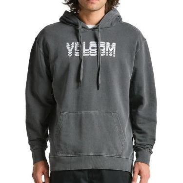 Imagem de Moletom Volcom Canguru Cement WT25 Masculina Preto, Preto, P
