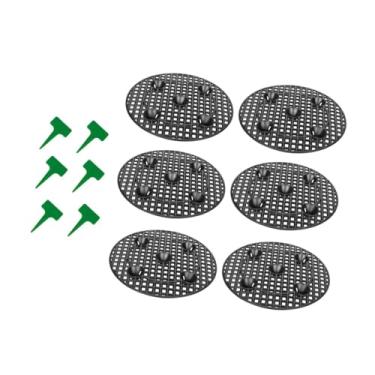 Imagem de Baoblaze 6 peças Planta nível do elevador de maconha Plantador de pires da bandeja de base da base preta redonda versátil stand Pottle Plant Stand, 30cmx2cm