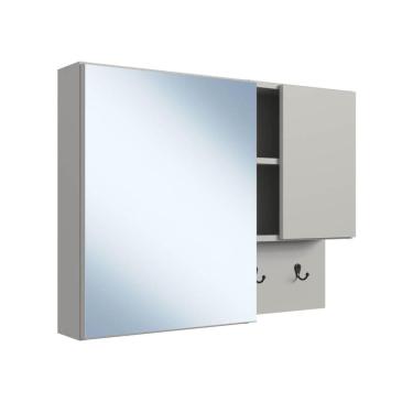 Imagem de Armário Espelheira para Banheiro Arenas 2 Nichos e 2 Portas ES8010A