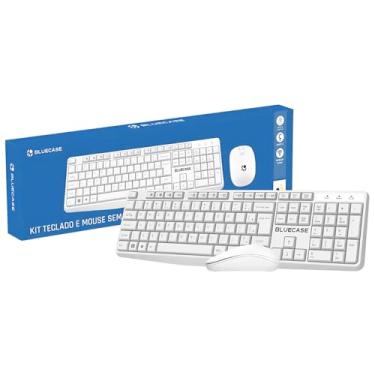 Imagem de Kit Bluecase Office Mouse e Teclado Sem Fio BMTW01 Branco