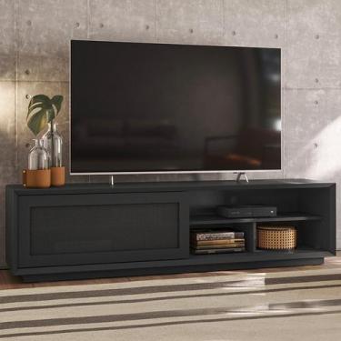 Imagem de Rack Corumbá com Tela Preto 160 cm - Keva