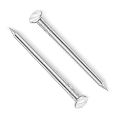 Imagem de Pregos de hardware de 5 cm, pregos planos de aço inoxidável, pregos de madeira, pregos de parede, pregos comuns, 100 peças