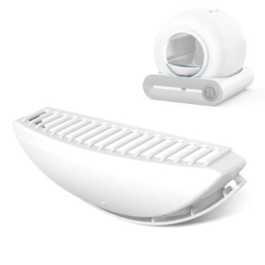 Imagem de SUW Peças de acessórios de almofada de pé para caixa de robô autolimpante de gato, tapete de pé de peça de reposição branco [adequado para caixa de areia automática numerada B0001-B9999]