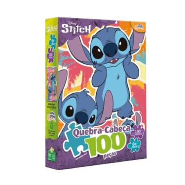 Imagem de Quebra-cabeça Stitch 100 Peças Infantil Brinquedo Educativo