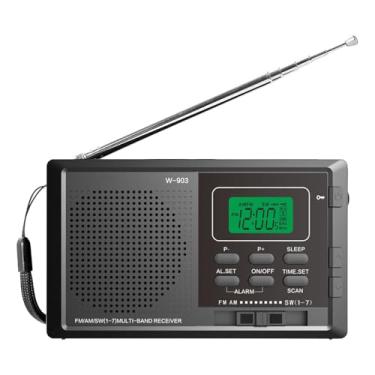 Imagem de Rádio Portátil de Bolso, Rádios Compactos AM/FM SW, Alerta Meteorológico e Reprodutor para Acessórios de Sobrevivência ao Ar Livre, Caminhadas, Escaladas e Escritório