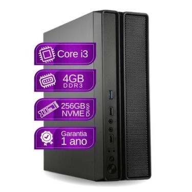 Imagem de Computador CPU Core i3 3.0GHZ 4GB  256GB ssd nvme Gab. Slim - PC Maste