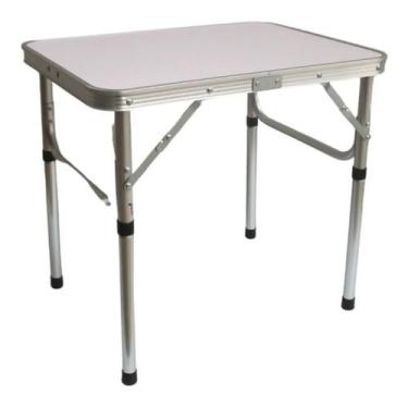 Imagem de Mesa Dobrável Alumínio 60 x 45 cm Área Externa Camping Desmonta Vira M