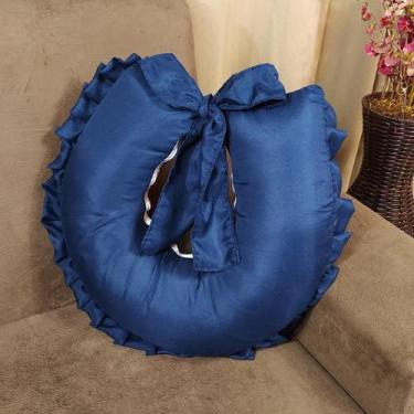 Imagem de Almofada Amamentação 100% Micropercal - Mãe e Filho Enxovais, Marinho