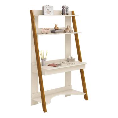 Imagem de Escrivaninha com Estante Noah Areia Fosco – 95cm