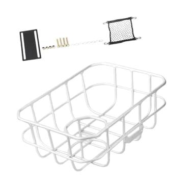 Imagem de menolana Cesta de bicicleta frontal, suporte de carga para bicicleta, cestos para transporte de vegetais, acessórios de ciclismo portáteis, cesta para guidão, Parafusos Brancos