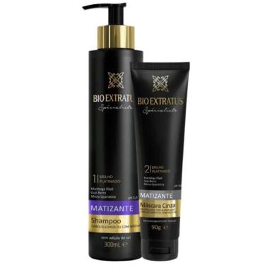 Imagem de Kit Bio Extratus Spécialiste Matizante Shampoo 300ml + Máscara Cinza 9