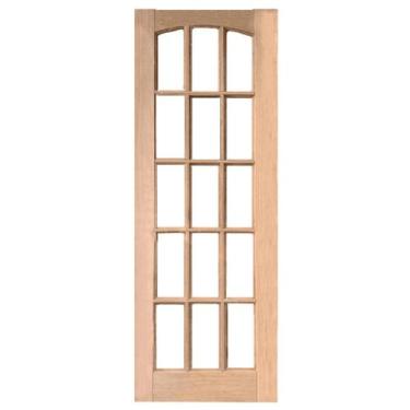 Imagem de Porta Maciça Arco para 15 Vidros - Madeira, 2,10 m (altura) x 0,62 m (