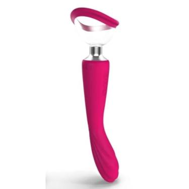 Imagem de Sugador 2 Em 1 Vibrador 7 Níveis De Intensidades Brinquedo Erótico Estimulador Clitoriano Recarregável [PINK]