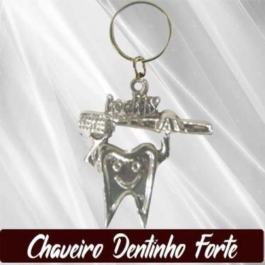 Imagem de Chaveiro Metálico Odontológico Dentinho Forte - 1 Unidade - D-Express