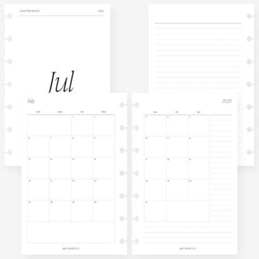 Imagem de MAY PAPER CO. 2025/2026 Mini Happy Planner Recarga de planejador mensal, mês em duas páginas, para mini notebook HP de 7 discos, 12 x 18 cm (mensal com anotações) (início de domingo, meses separados)