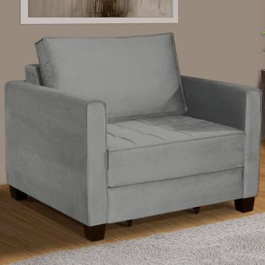 Imagem de Sofá Cama 1 Lugar Leon Estofados Ferrari Prata