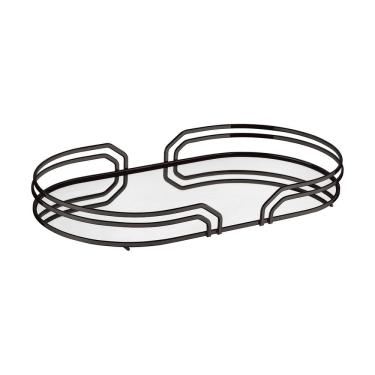 Imagem de Bandeja Hara Ayla Oval Base Espelhada 55 x 30,5 Cm