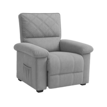 Imagem de Poltrona Reclinável Gávea Veludo Cinza