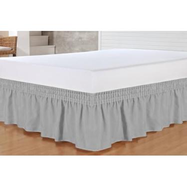 Imagem de Saia Box Paris Cama Solterio, Casal, Queen e King (Cinza, King Size)