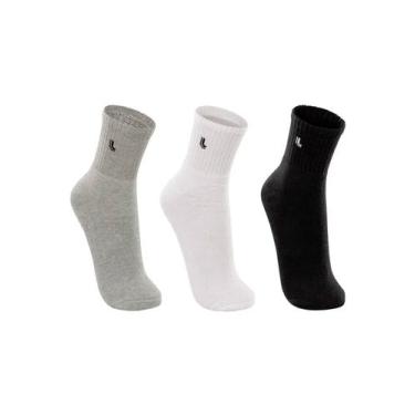 Imagem de Kit/3 Meia Cano Médio Lupo 03148-089 Masculina Sport Algodão T. 37/40 