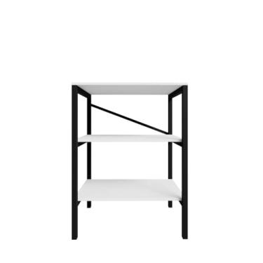 Imagem de Armário Multiuso Slim com Design Compacto e Funcional, Ideal para Pequenos Espaços Organize Lavanderia, Cozinha ou Quarto com Praticidade, Estilo e Excelente Aproveitamento Vertical (Branco/Preto)