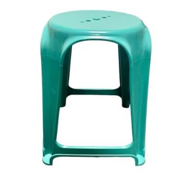 Imagem de Kit 4 Banquinho De Plástico Bancos Suporta 120 KG(Verde)