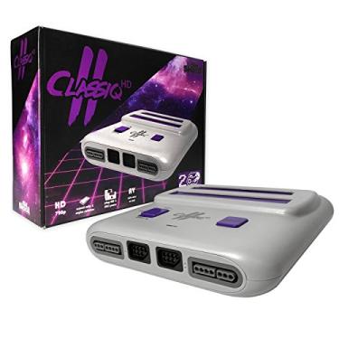 Imagem de Old Skool Classiq 2 HD 720p Twin Video Game System, Grey/Purple for SNES/NES Nintendo and Super Nintendo