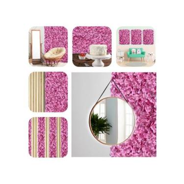 Imagem de Painel de Flores Artificiais 1 unidade 40x60cm Fundo de Parede com Flo