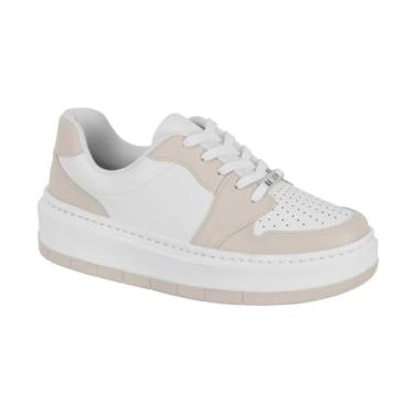 Imagem de Tênis Feminino Vizzano Flatform Recortes Branco/cinza - 38