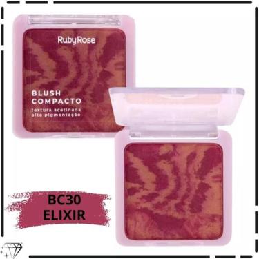 Imagem de Blush compacto alta pigmentação ruby rose - RUBYROSE, BC30 ELIXIR