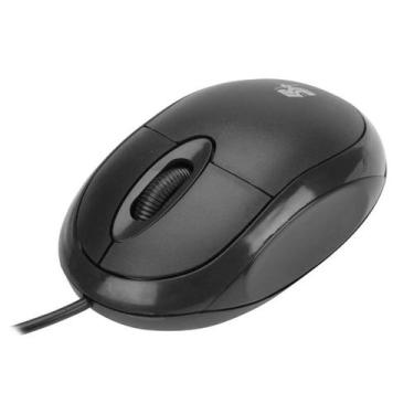 Imagem de Mouse Óptico Ergonômico C/ 1000 Dpi Plug And Play 5+ Office Cor Preto 