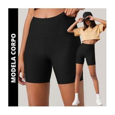 Imagem de Short Suplex Feminino Meia Coxa Curto Cintura Alta P ao GG - Melinus, 