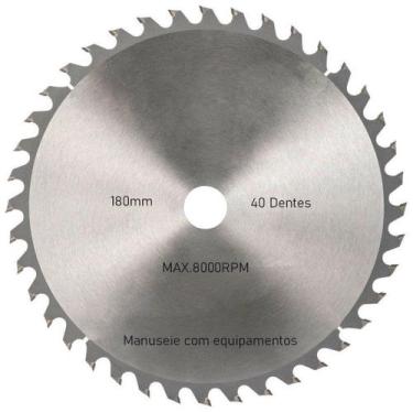 Imagem de Kit 8 Discos De Serra Circular Com 40 Dentes 7" 180mm Para Madeira - A
