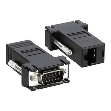 Imagem de Adaptador Extensor Vga Video Via Cabo Rede Rj45