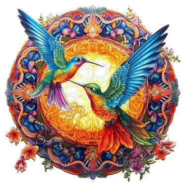 Imagem de Quebra-cabeça de madeira Pijesaksa Hummingbird Mandala 200 peças