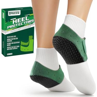 Imagem de TPVEEN Calcanhares para fascite plantar para dor, protetores de mangas, suporte para dor, esporão, saltos rachados, mulheres e homens