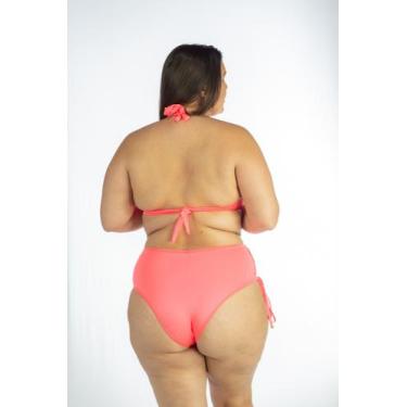 Imagem de Biquíni Plus Size Cós Médio com Trançado Lateral e Bojo em V - 7 MODA 