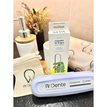 Imagem de Kit Completo Raspador de Língua Alva Infantil