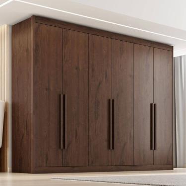 Imagem de Guarda-roupa Mdf 6 Portas 6 Gavetas Colossal Jacarandá